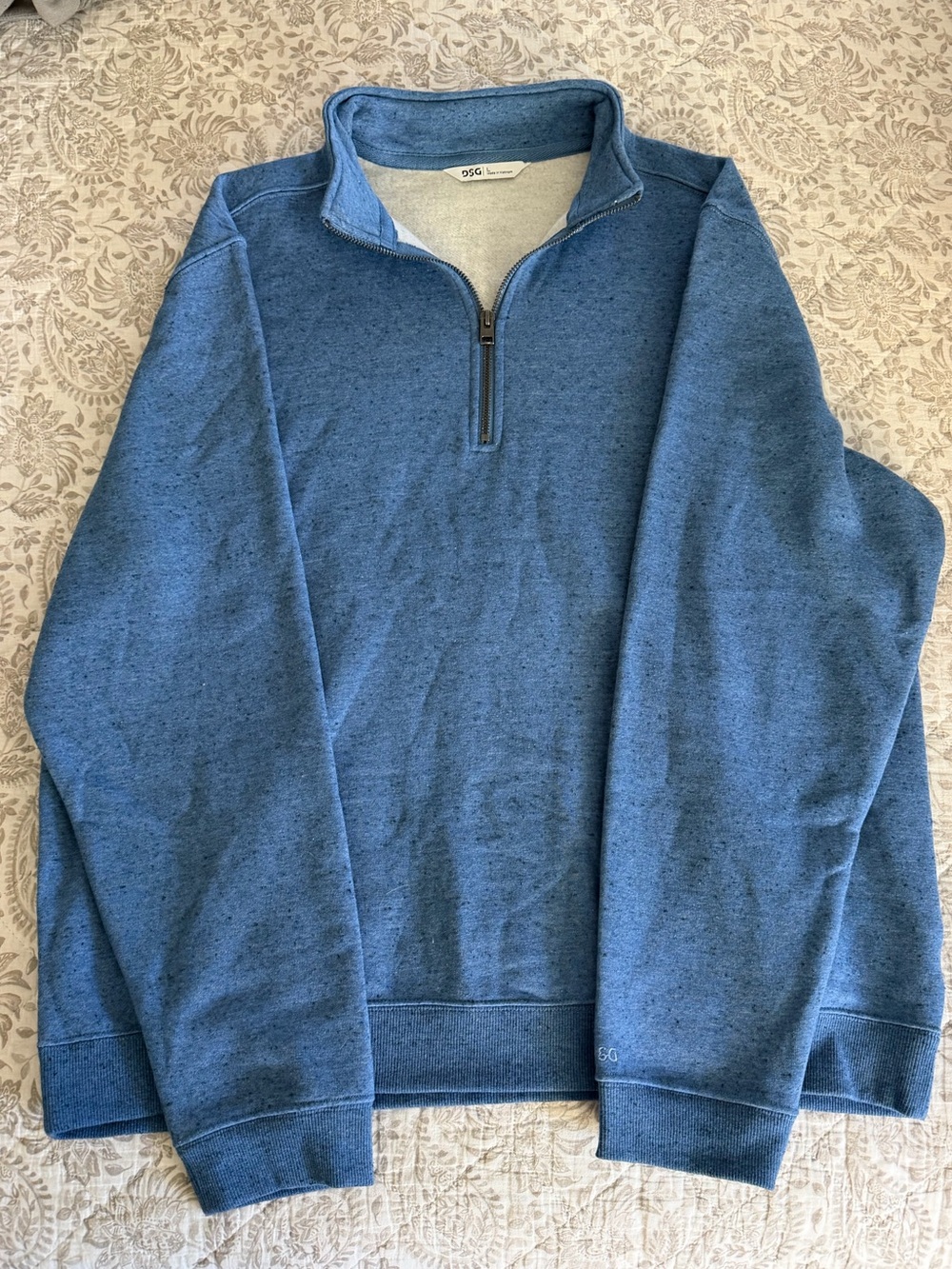 DSG Men's Blue Quarter-Zip Pullover
